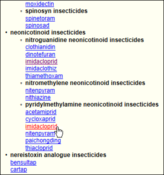 Finding insecticides that are related to 'imidacloprid'